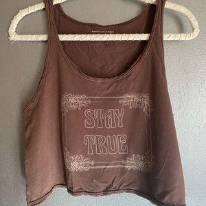 Brown American Eagle Tank Top